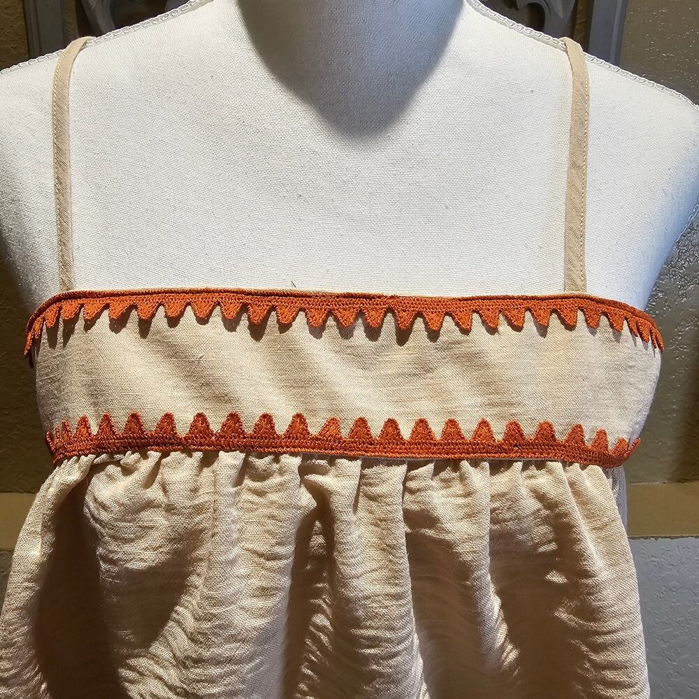 No Comment NWT Size S Satin Cami Tank Boho Coquette Babydoll Softgirl Top Beige - Picture 14 of 14